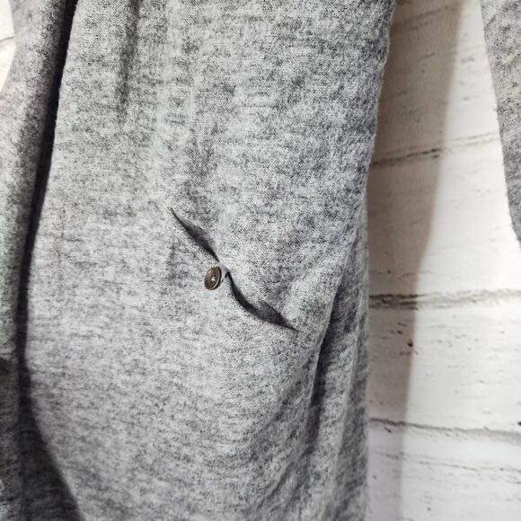 Nic+Zoe Womens Gray Open Front Long Sleeve Knit Rayon Blend Cardigan Medium - Picture 4 of 10